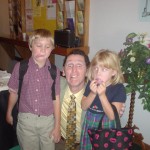 Tim pictured with Ethan and Emily Blagg