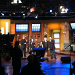 The Mike Bowling Family on set