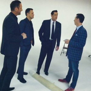 Discussing show details with Ernie Haase, Wayne Haun, and Doug Anderson