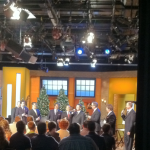 The Booth Brothers, Greater Vision, and Legacy Five taping a Jubilee Christmas episode.